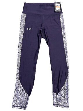 NEW Women's Under Armour Printed Ankle Leggings Purple Size Small MSRP $50.00